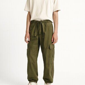 GAP Army Green Cargo Pants Size S Utility Poplin Parachute Gorpcore Streetwear
